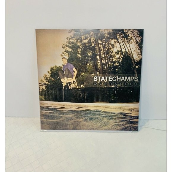 State Champs Overslept Exclusive Limited White & Aqua Blue Colored Vinyl LP 7